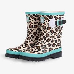 GATOR WADER KB30Y7 KID'S RAIN BOOTS-LEOPARD SIZE 7