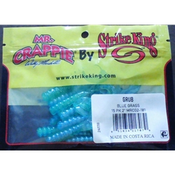 Strike King  MRCG2-181 2" GRUB BLUE GRASS 15PK