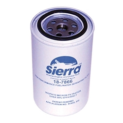 SIERRA 18-7866 FUEL WATER SEPARATING FILTER 90GPH 10 MICRON