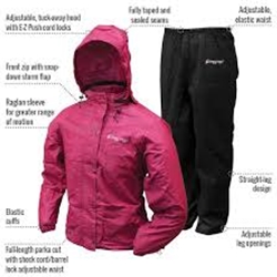 FROGG TOGG AP13580-115 WOMEN'S CLASSIC ALL PURPOSE WATERPROOF BREATABLE RAIN SUIT BLACK CHERRY/BLACK SIZE SMALL