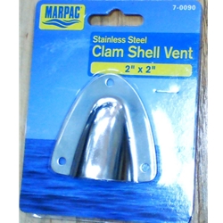 MARPAC 7-0090 STAINLESS STEEL CLAM SHELL VENT     2"*2"