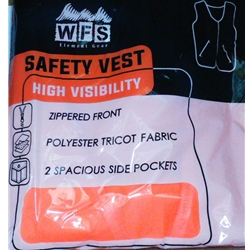 WFS CP-460M/L BLAZE ORANGE SAFETY VEST SIZE M/L