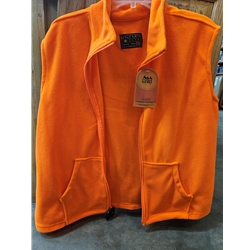 WFS C462-90-M HUNTERS ORANGE FLEECE VEST SIZE M