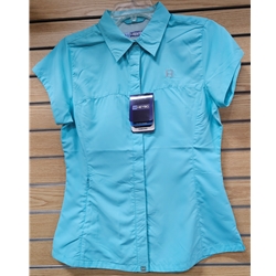 HEYBO LHEY6016-M BOCA GRANDE SHORT SLEEVE FISHING SHIRT SEAFOAM SIZE MEDIUM