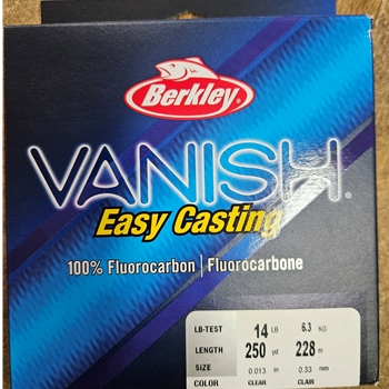 Berkley VNFS14-15 VANISH EASY CASTING 100% FLOUROCARBON 14LB COLOR: CLEAR