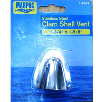 MARPAC 7-0089 STAINLESS STEEL CLAM SHELL VENT   1-3/4"*1-5/8"