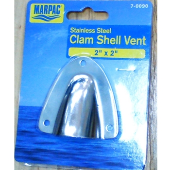 MARPAC 7-0090 STAINLESS STEEL CLAM SHELL VENT     2"*2"