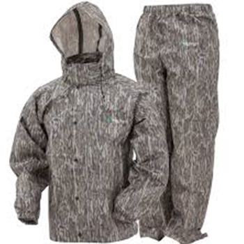 FROGG TOGG AS1310-50S ALL SPORT JACKET/PANT COMBO MOSSY OAK BOTTOMLAND SIZE SMALL