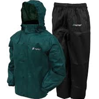 FROGG TOGG AS1310-109S ALL SPORT JACKET/PANTS COMBO BLACK/GREEN SIZE SMALL